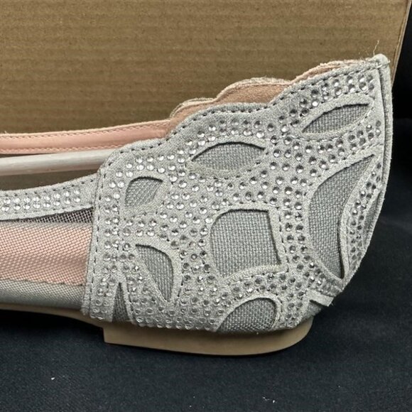 Journee Batavia Ballet Flats in Faux Suede & Mesh Size 10 - Picture 3 of 6